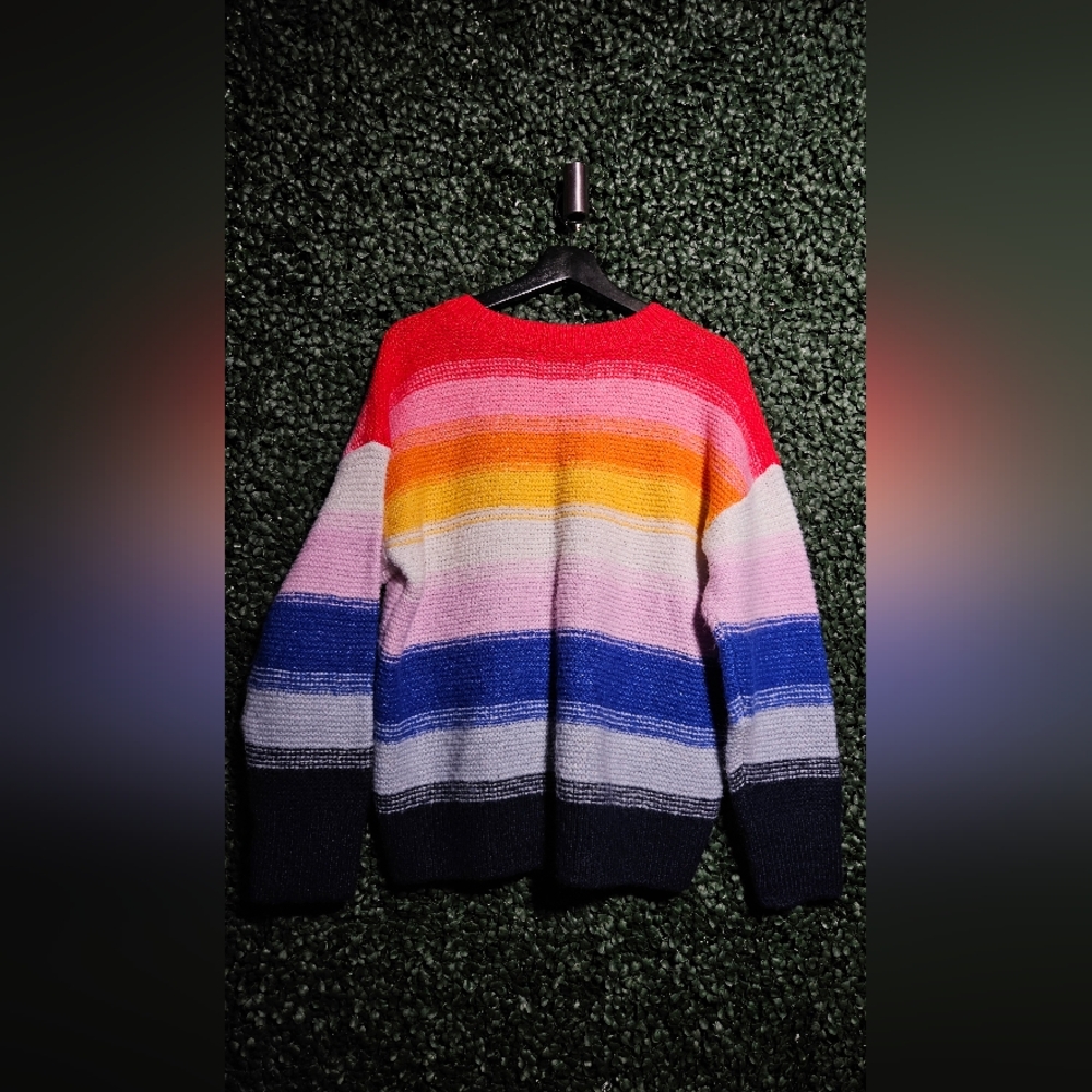 Old Navy Multicolor Striped Crew Neck Sweater - Picture 3 of 5